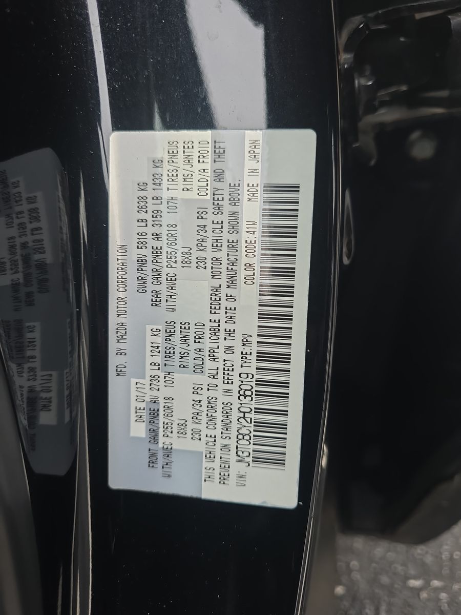 Vehicle - 20250122 2017 MAZDA CX-9 JM3TCBCY2H0136019